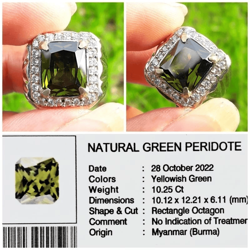 CINCIN BATU GREEN PERIDOT KEREN PLUS MEMO
