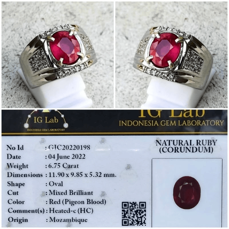 Cincin Batu Natural Multicolor Mystic Quartz Plus Memo